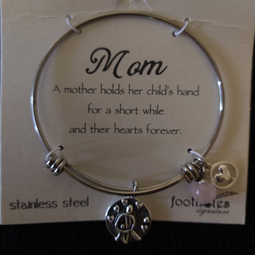 Bealls Footnotes Signature Stainless Steel Mom Mother's Day Bracelet NWT